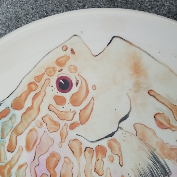 Mei Ming Ware Big Fish Home Decor Plate 16" Dia. Adorable Seaside Appropriate - Picture 7 of 10